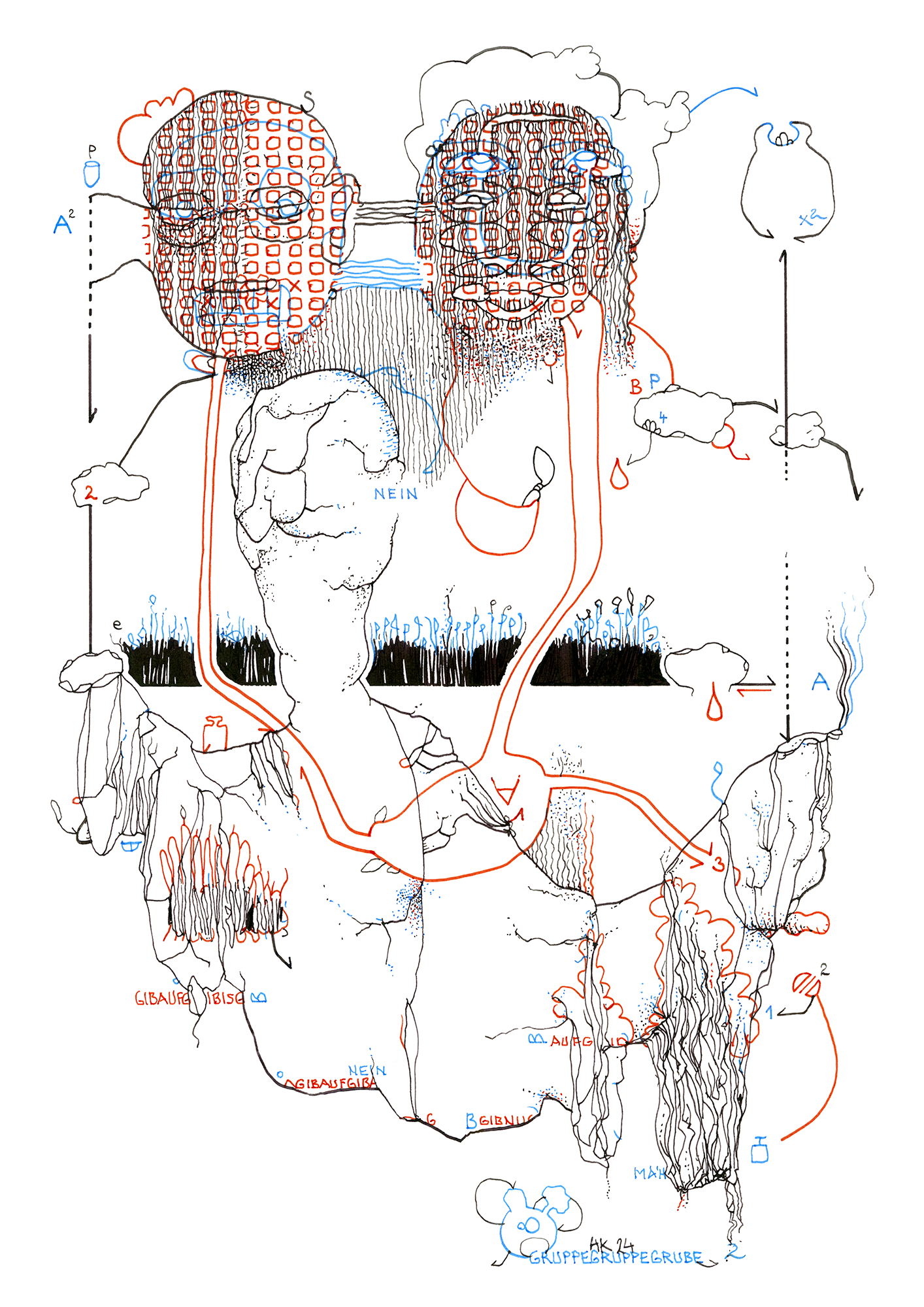 Hannes Kater –Tageszeichnung (Zeichnung/drawing) vom 19.04.2024 (1414 x 2000 Pixel)