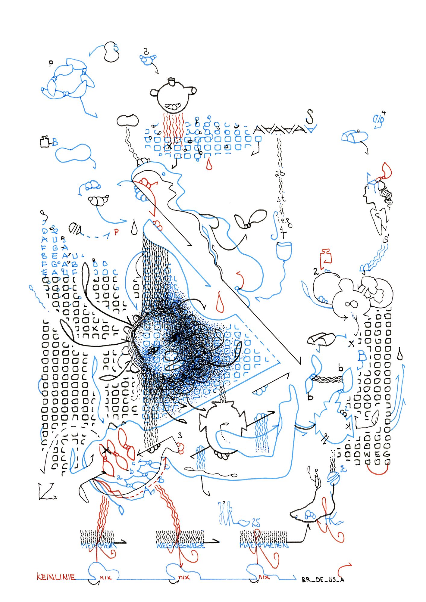 Hannes Kater –Tageszeichnung (Zeichnung/drawing) vom 18.02.2025 (1414 x 2000 Pixel)