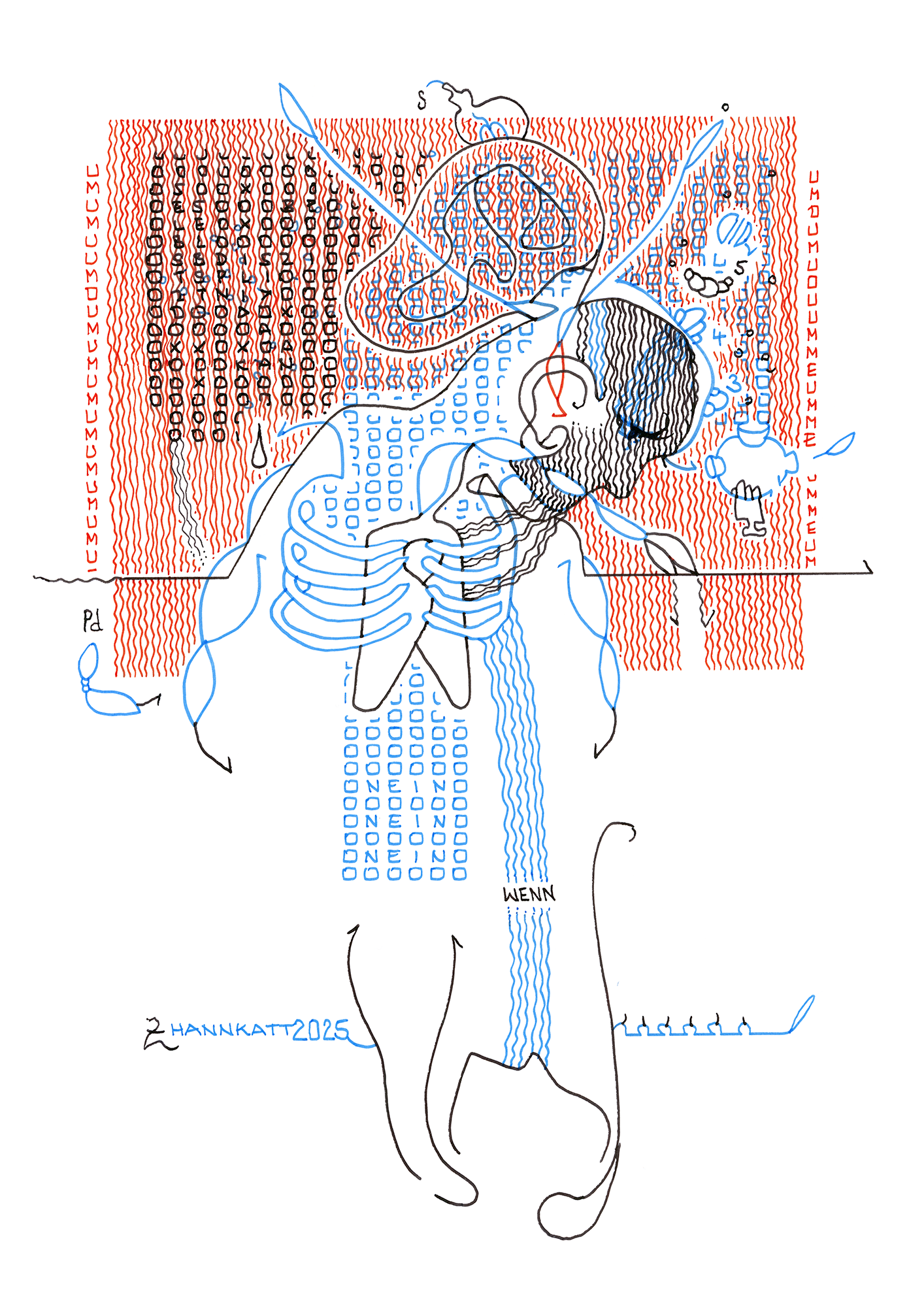 Hannes Kater – Tageszeichnung (Zeichnung/drawing) vom 31.05.2025 (1414 x 2000 Pixel)