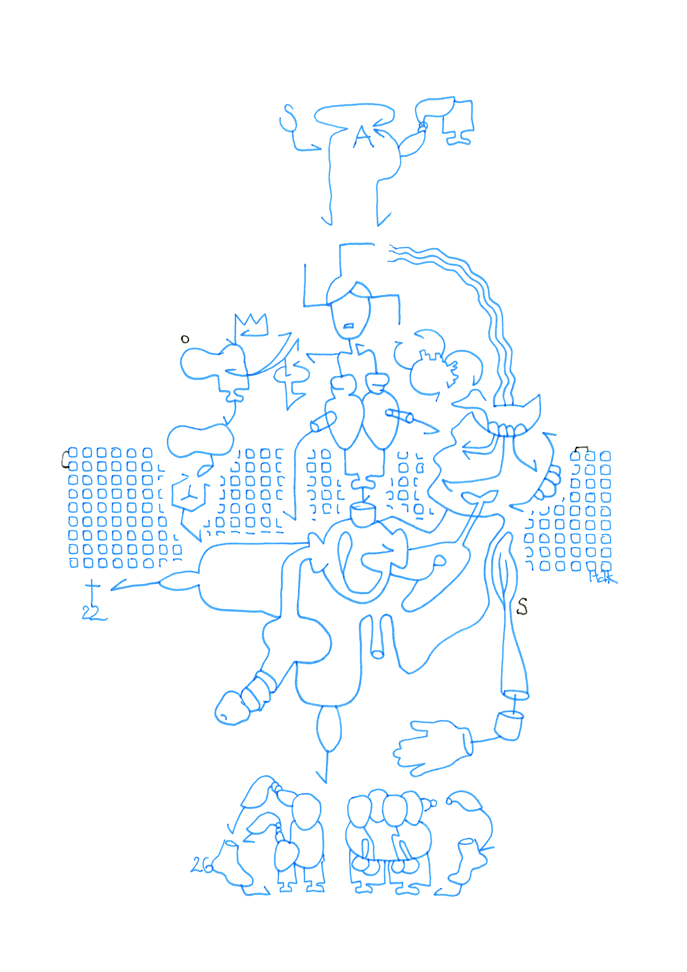 Hannes Kater  Tageszeichnung (Zeichnung/drawing) vom 14.02.2026 (1414 x 2000 Pixel)