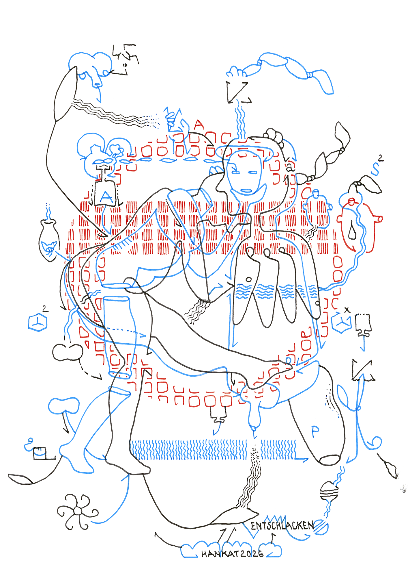 Hannes Kater  Tageszeichnung (Zeichnung/drawing) vom 12.08.2026 (1414 x 2000 Pixel)