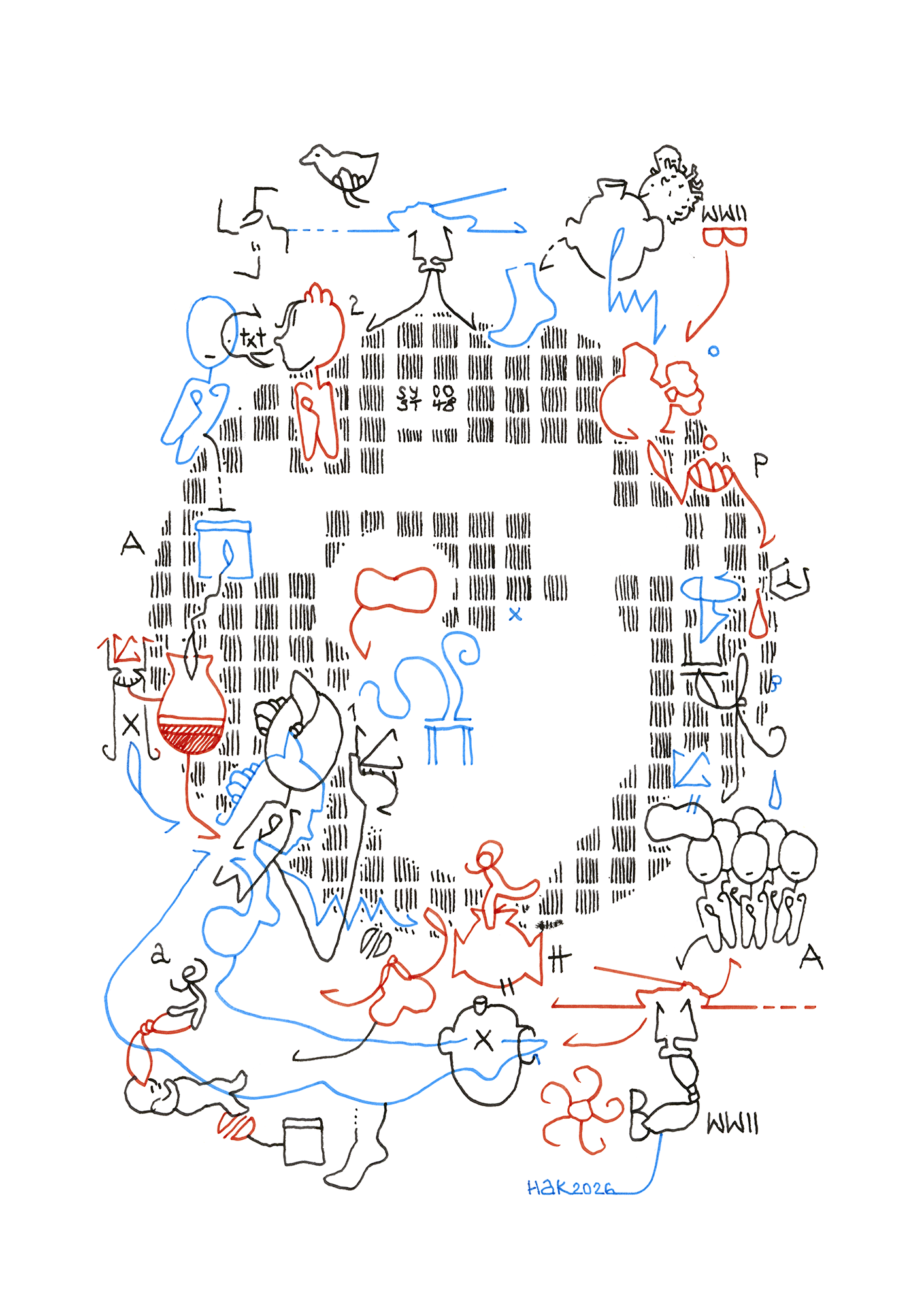 Hannes Kater  Ziehungszeichnung (Zeichnung/drawing) vom 14.08.2026 (1414 x 2000 Pixel)