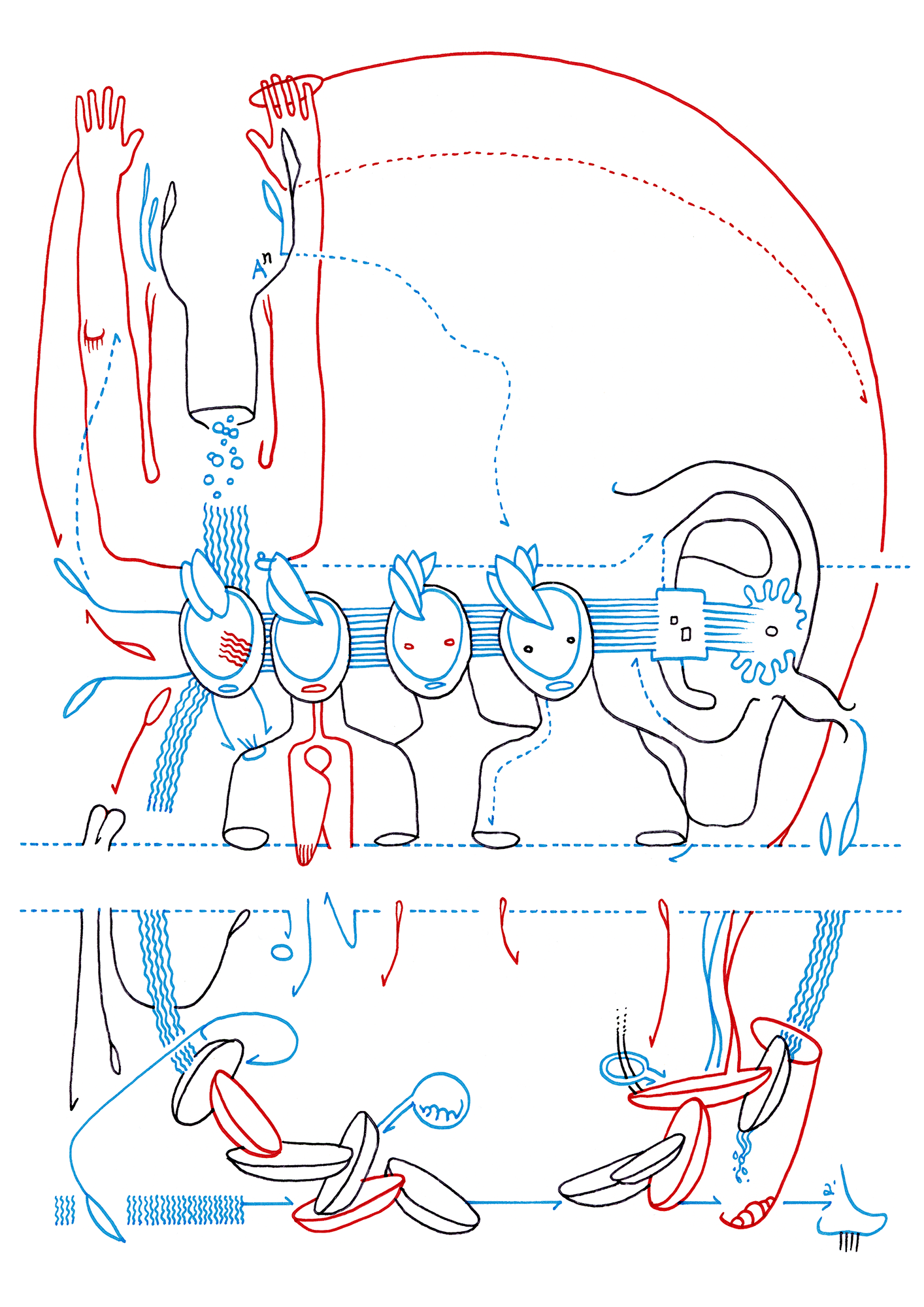 Hannes Kater – Tageszeichnung (Zeichnung/drawing) vom 31.10.2014 (1414 x 2000 Pixel)