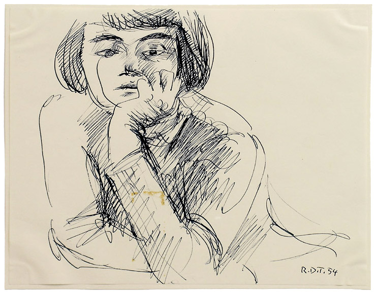 Ruth Düne Thomaschewski - Christina (Zeichnung aus dem Jahr 1954)